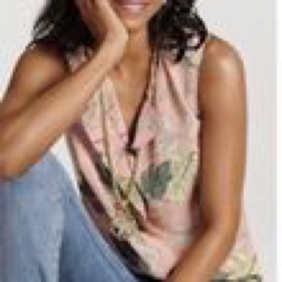 Cabi Top Blouse Tropical Monstera Leaf Sleeveless Women’s Sz Medium - Picture 2 of 12